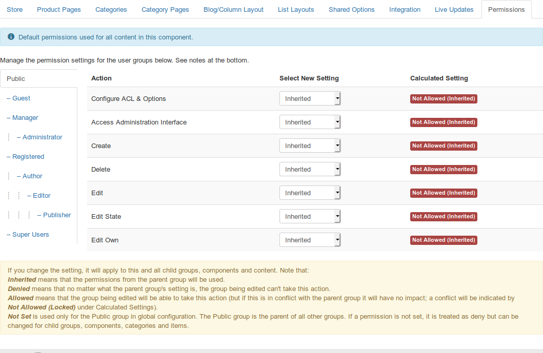 MyMuse Configuration   Permissions   Administration