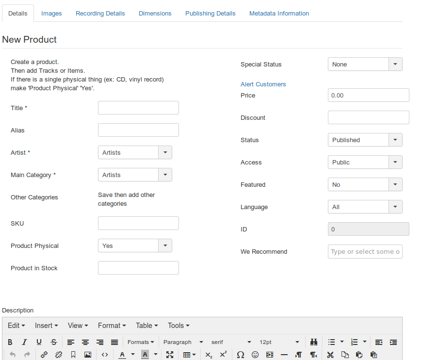 MyMuse Product   Detail   Administration