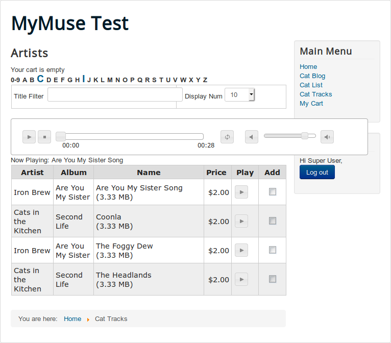 category plus tracks